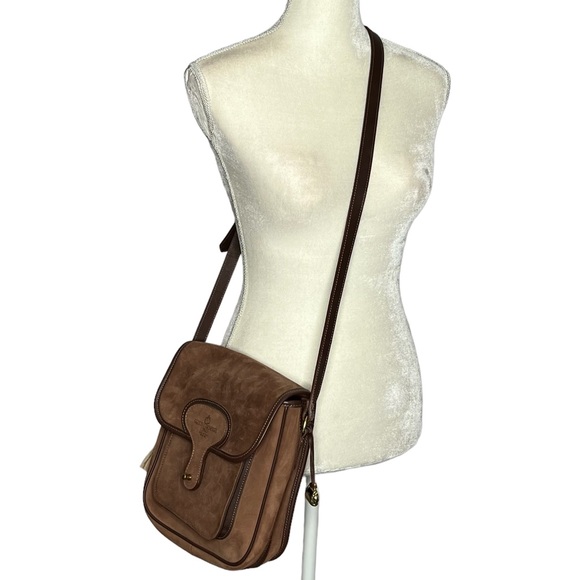 McGuire Nicholas Handbags - McGuire Nicholas Vintage deadstock suede leather crossbody purse saddle bag